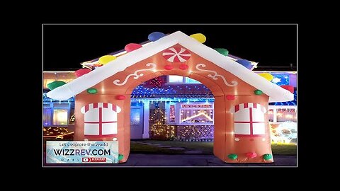 10FT Christmas Inflatables Gingerbread House Archway Outdoor Decorations Giant Christmas Review