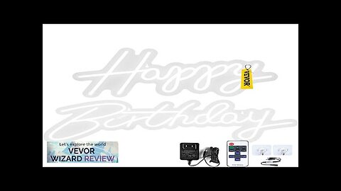 VEVOR Happy Birthday Neon Sign 16.5" x 8" + 23" x 8" Review