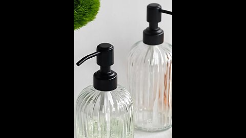 Avoid microplastics with glass soap and lotion dispensers - we review these glass pump bottles