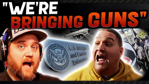 LIBERAL ACCIDENTLY REVEALS THEY ARE BRINGING WEAPONS TO FIGHT ICE! ARREST HIM NOW!