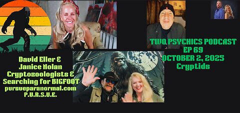 Two Psychics Ep 69 Cryptids & Cryptozoologists Team David Eller & Janice Nolan