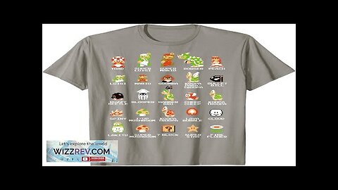 Nintendo Super Mario 8-bit Pixel Icons List Vintage T-Shirt T-Shirt Review