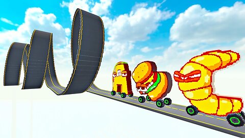 Surviving the Triple Loop- Can Food Alphabet Lore Cars Conquer Teardown's Ultimate Test