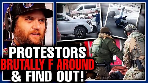 ICE PROTESTER F'S AROUND & QUICKLY FINDS OUT!