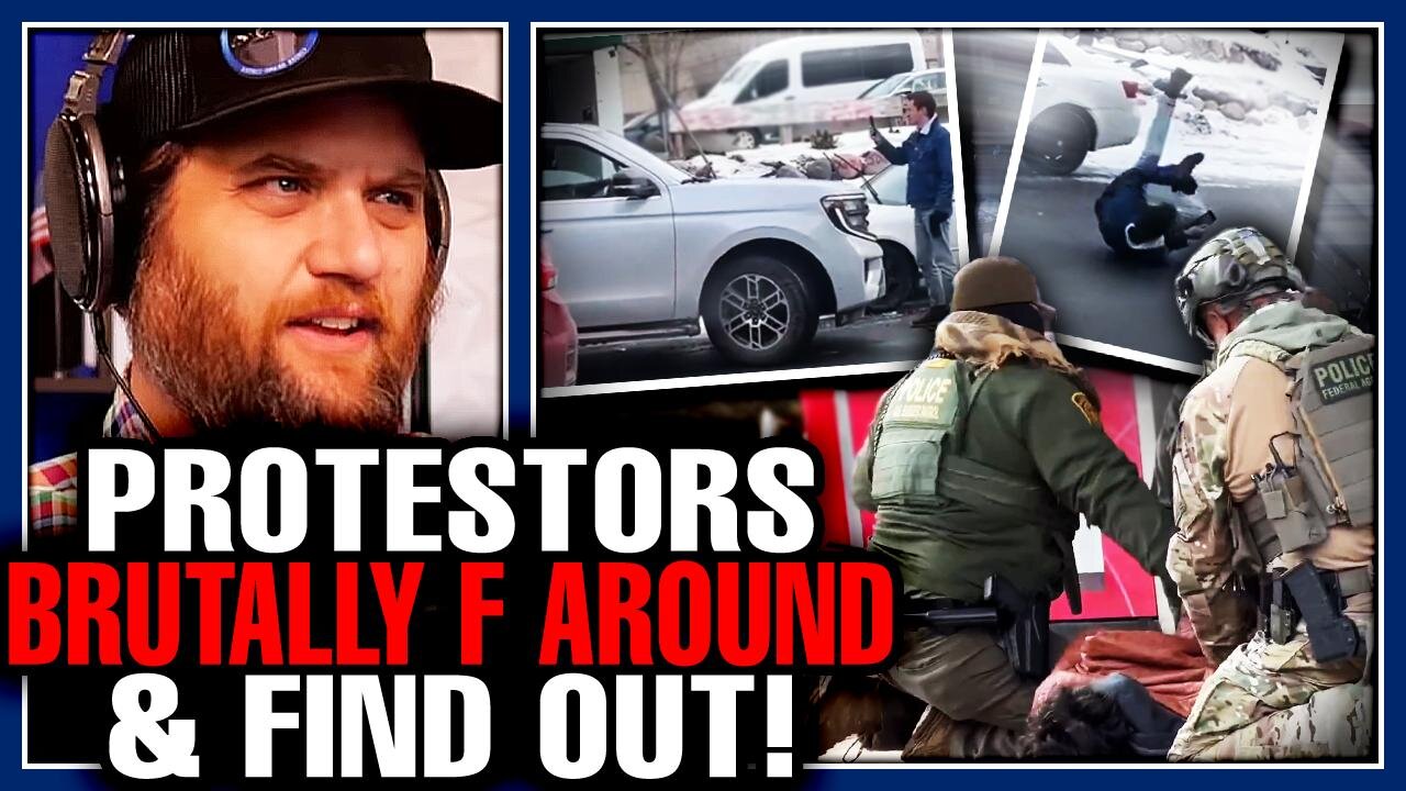 ICE PROTESTER F'S AROUND & QUICKLY FINDS OUT!