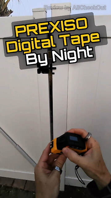 PREXISO 2-in-1 Digital Tape Measure Review — Backlit Display Test in Low Light