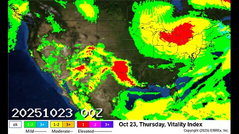 Big east migraine, Okie Asthma Oct 23 2025 wx health risk