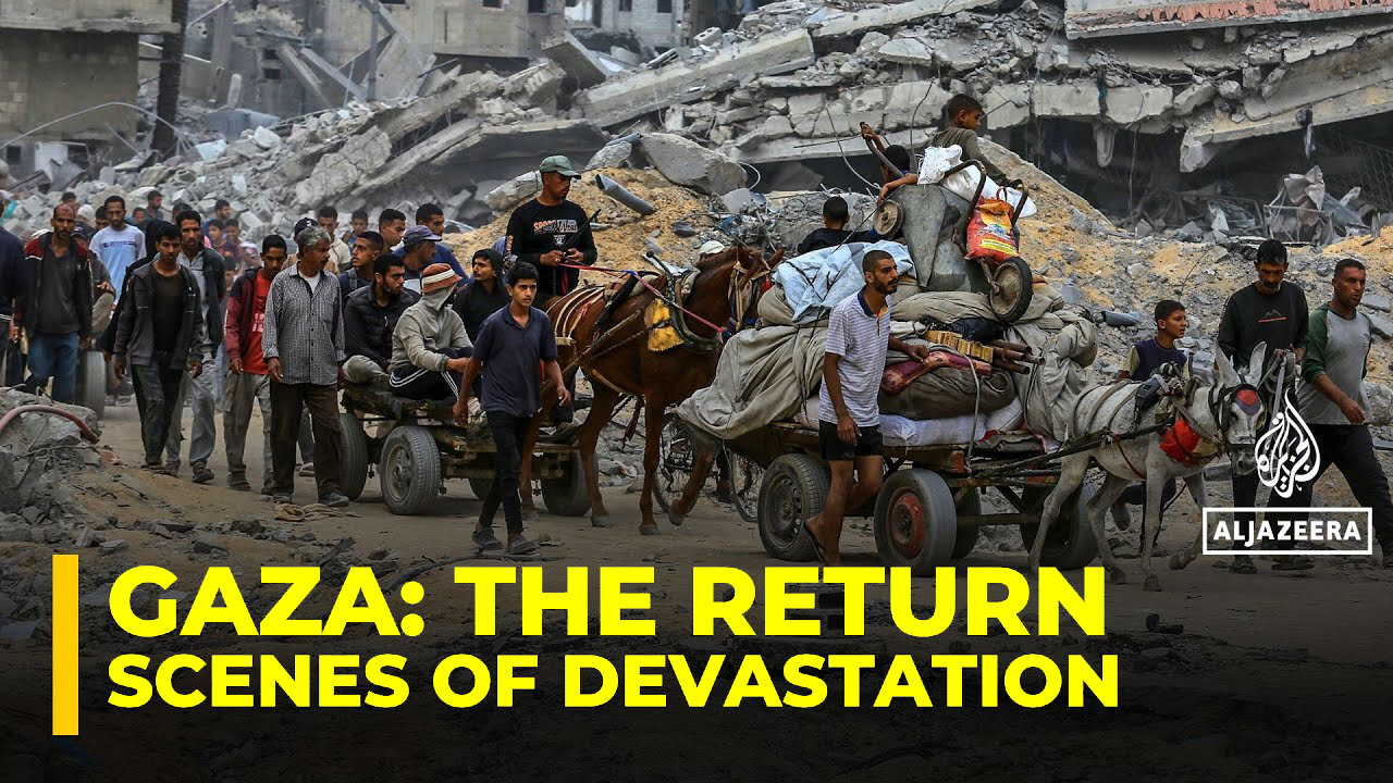 Exhausted Palestinians Witness Massive Destruction - Upon Returning To Northern Gaza