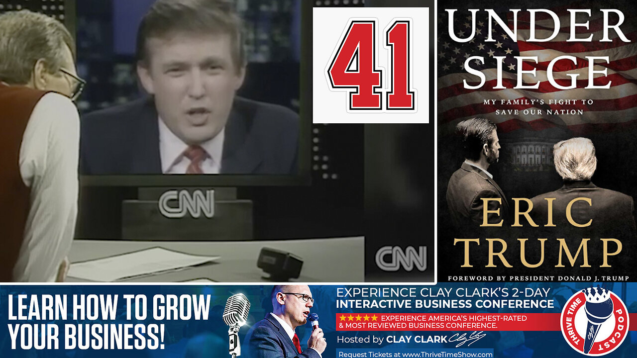 Trump At Age 41 | 1987 Larry King Interview w/ Donald J. Trump At Age 41 + 2025 Clay Clark Interview w/ Eric F. Trump At Age 41 + Join Eric Trump at Clay Clark's Dec. 4-6 ThrivetimeShow.com Business Conference