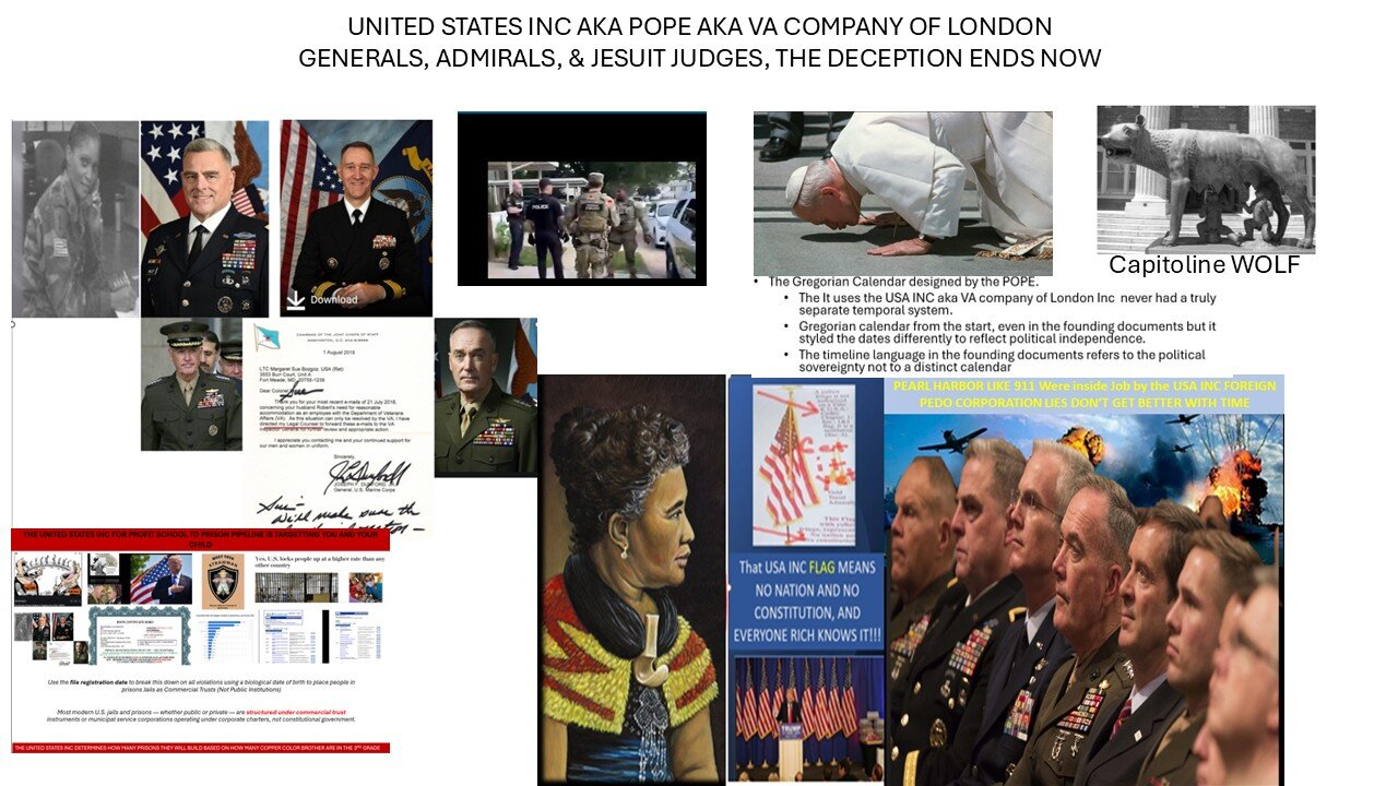 POPE and DOD busted again - understand the USA INC's GREGORIAN CALENDAR & STRAWMAN SCAM on YOU!