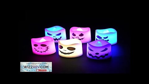 6pcs Halloween Led Ghost Pumpkin Candle Light Glowing Lamp Halloween Party Home Review