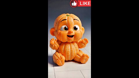 You can not only eat oranges, but you can also walk around in a creative way AI generate funny video