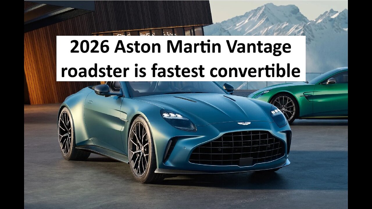 2026 Aston Martin Vantage is quickest convertible