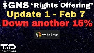 GNS Down 15% on Rights Offering -Update #1 - Feb 7, 2025 #Dilution