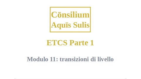 ETCS Part 1 Module 11 (Italiano)