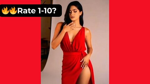 🔥 Rate Her Body in This Sexy Red Evening Dress 1-10? 😍 Supermodel 4K