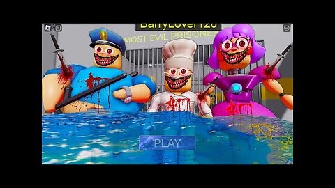 WATER NIGHTMARE MODE! BARRY'S PRISON RUN! A lot of Nightmare PAPA PIZZA, ANI TRON (#Obby) #Roblox