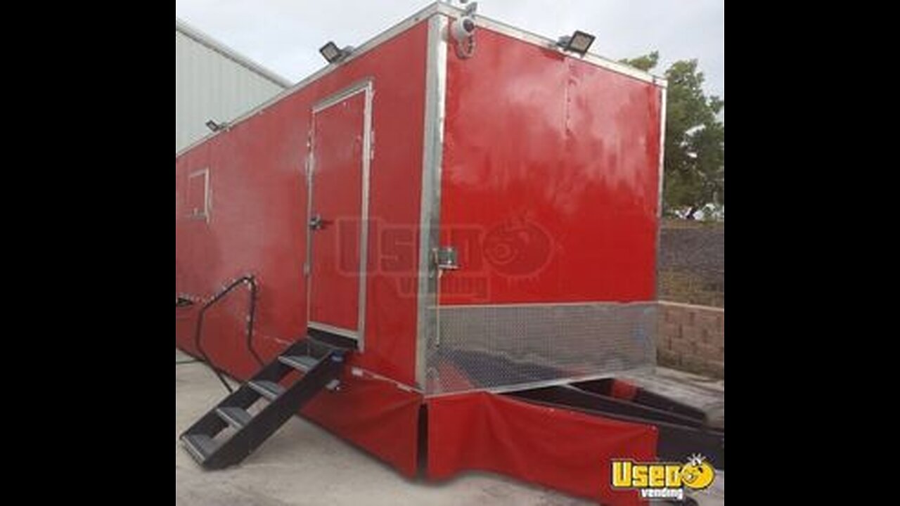 2022 8.5' x 28' Rock Solid Cargo Trailer Mobile Kitchen Food Trailer w/ 2 Commercial Henny Pennys