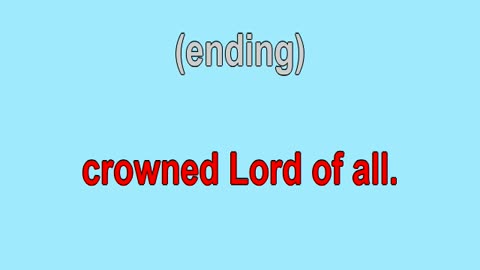 All Hail the Power of Jesus Name