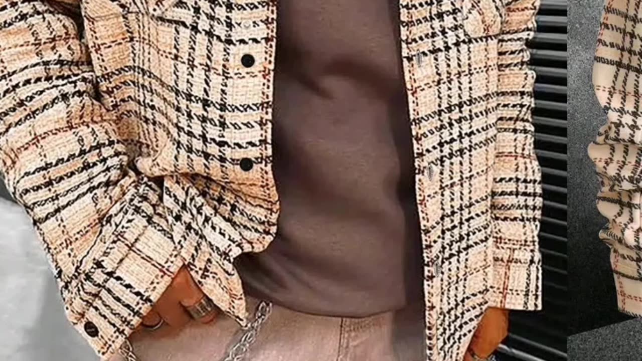๐ ๐ฅMen's Plaid Print Button Front Shirt! Featuring a stylish drop shoulder design