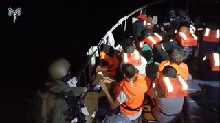 The IDF publishes footage showing Israeli Navy forces detaining activists on the