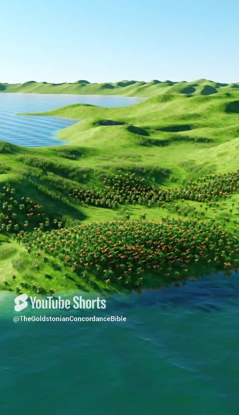 Genesis Chapter 1: Verses 9 through 13 - Land and Plants #god #ai #animals #plants #genesis1