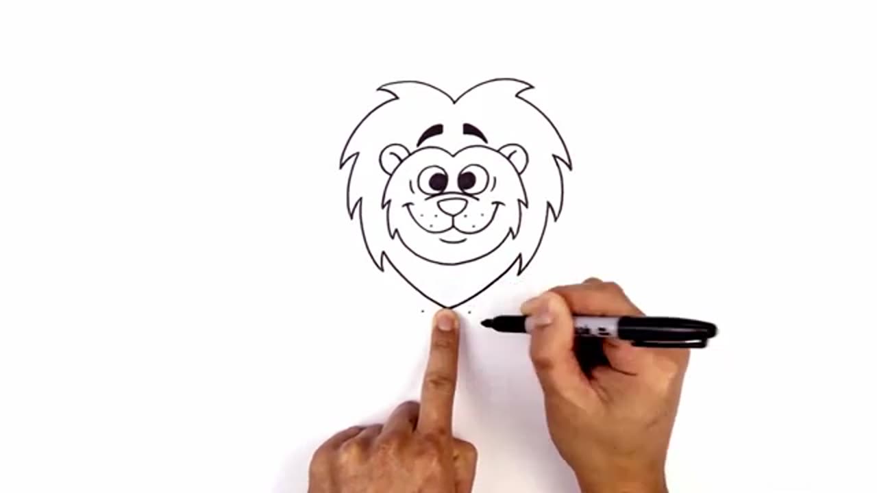 How to Draw A Cartoon Lion