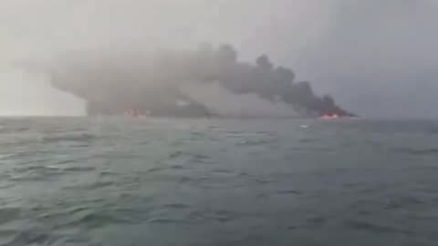 Two Ships Collided in the North Sea off the coast of East Yorkshire, England