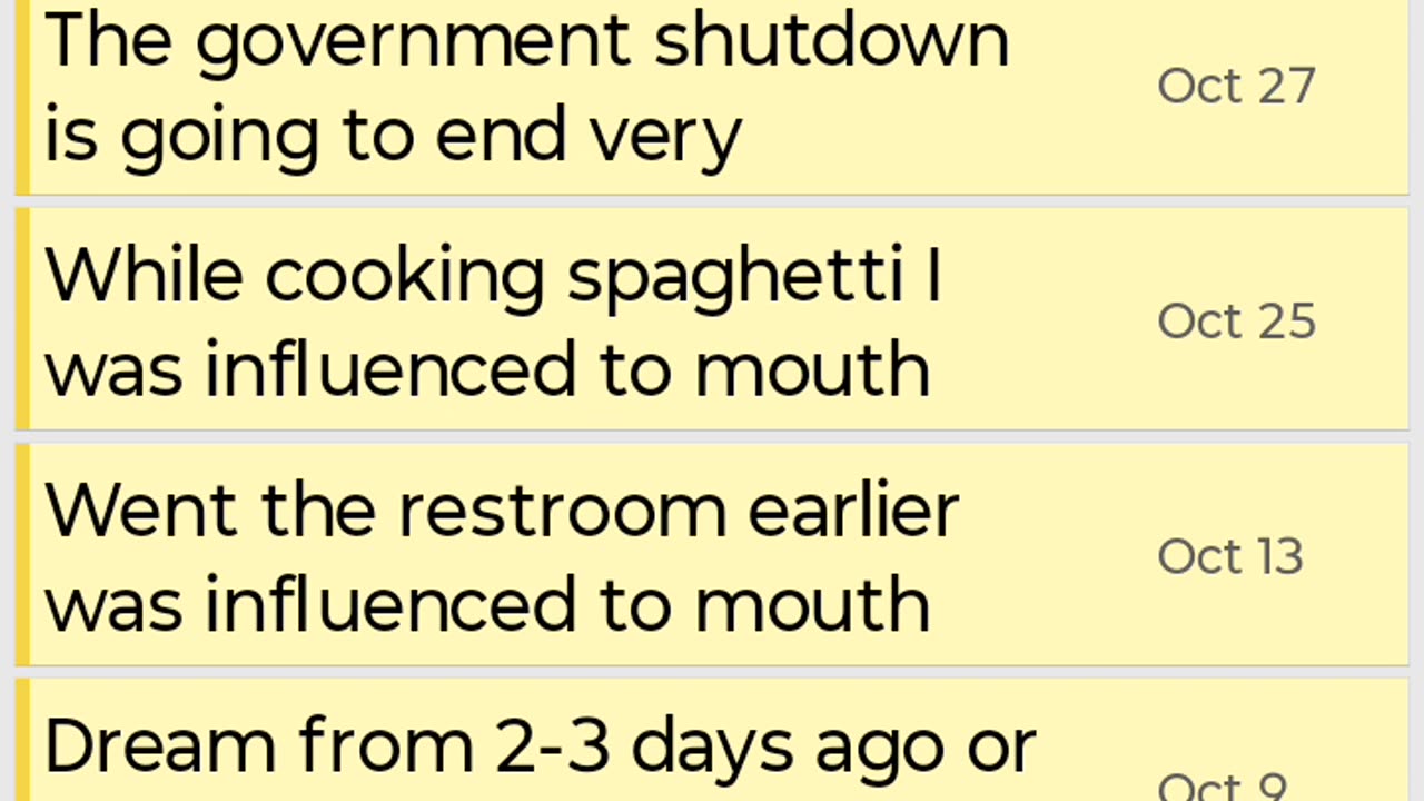 Screen Recording of Prophetic Message I Wrote in Note App