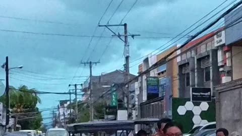 Against the Traffic Flow on Del Pilar Street in Cabanatuan City, Nueva Ecija, Philippines