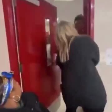 The teacher asks for silence and is knocked down.