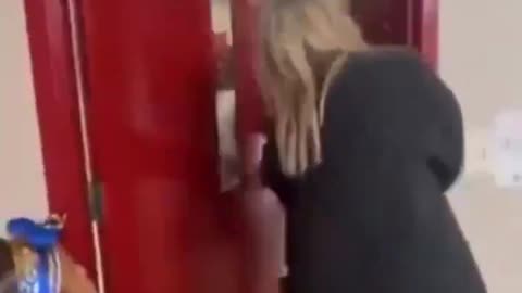 The teacher asks for silence and is knocked down.