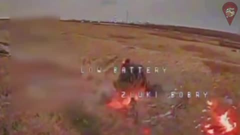 Russian Soldier Trying to Deal with One Drone is Hit By Another