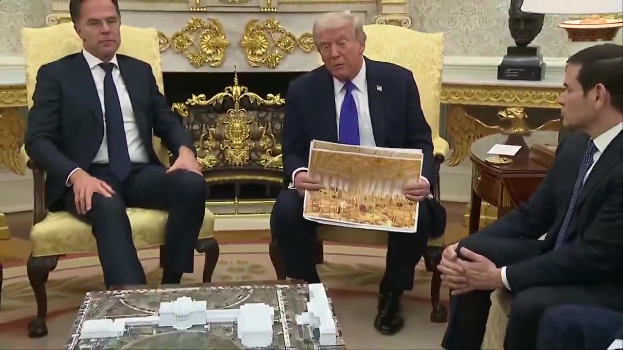 President Trump shows more renderings of the East Wing ballroom