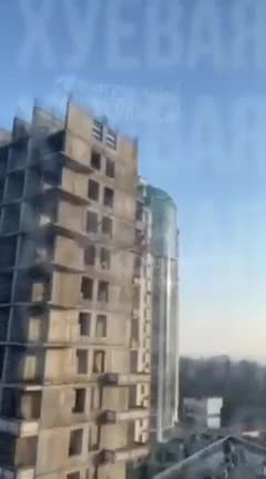 A drone flew right into the window of a new building in Odesa. UAVs are attacking