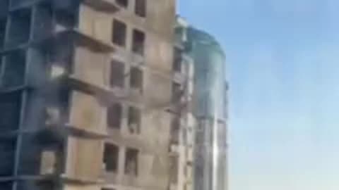 A drone flew right into the window of a new building in Odesa. UAVs are attacking