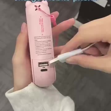 Hand Held Small Pocket Fan with Power Bank Flashlight Feature