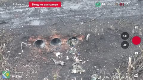 Russian Fiber Optic FPV Attacks an AFU Soldier Hiding Inside a Pipe