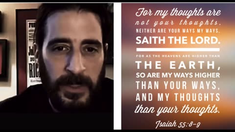 Jonathan Roumie speaks about how God thoughts are so much beyond what we can understand