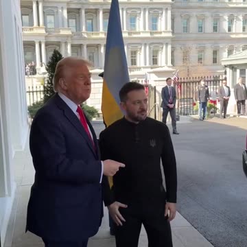 President Trump met with the shrimp and cracked a joke about his attire.