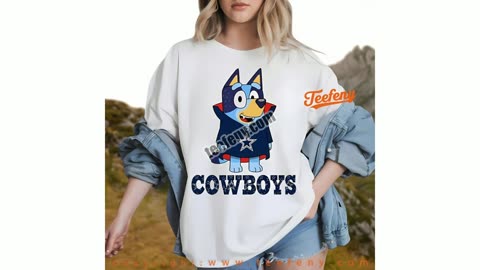Dallas Cowboys Bluey Vampire Halloween Shirt Unisex