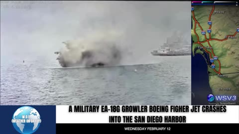 🚨 Military Jet Down in San Diego Harbor! 2/12/25 #shorts #news