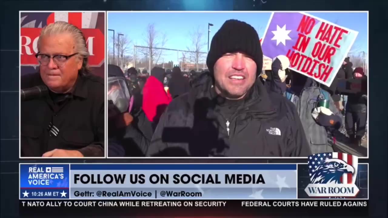 'We don't want you!' Minneapolis protesters shut down Steve Bannon's reporter on live TV