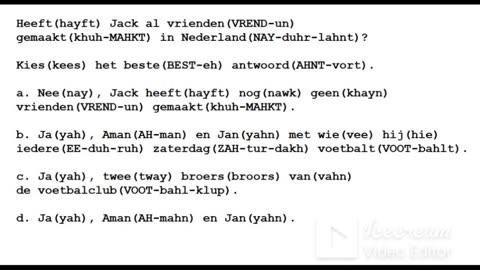 Dutch Language Learning - Introductory: A Letter; Questions pt 2/2