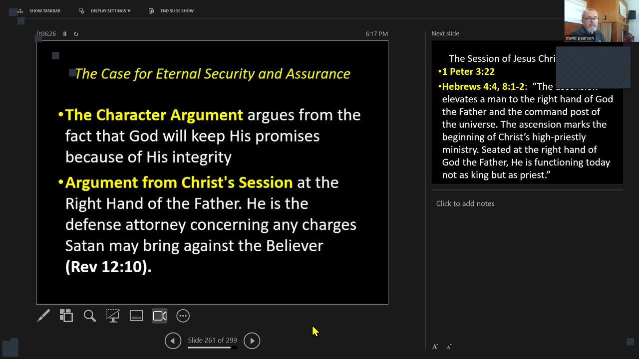 Wednesday November 12, 2025 Foundations 2 Apologetics: The Session of Christ and the Ministry of the Holy Spirit