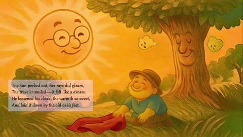 The North Wind and The Sun ☀️💨 | Who’s The Strongest? | Moral Stories for Kids | Animated Stories