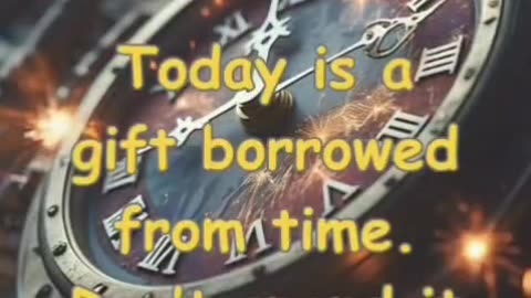 Today Is Borrowed. Spend It Bold. Daily Motivation