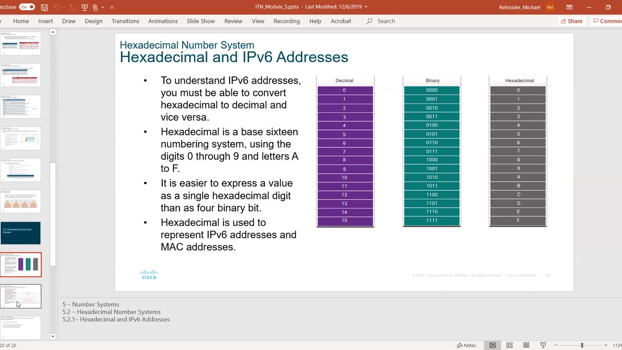 CCNAv7 - Chapter 5 - Lecture