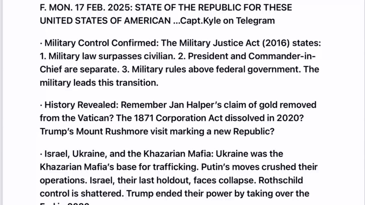 Restored Republic Update 2/19/25