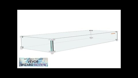 VEVOR Fire Pit Wind Guard 38 x 10.5 x 6 Inch Glass Review